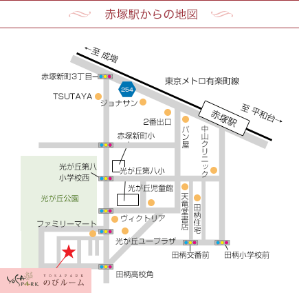 赤塚駅からの地図